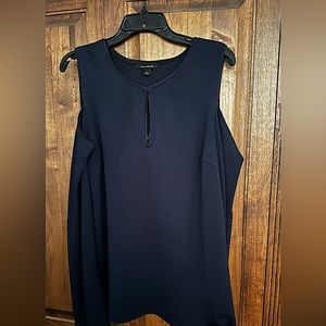 Banana Republic Navy Blue Keyhole Top